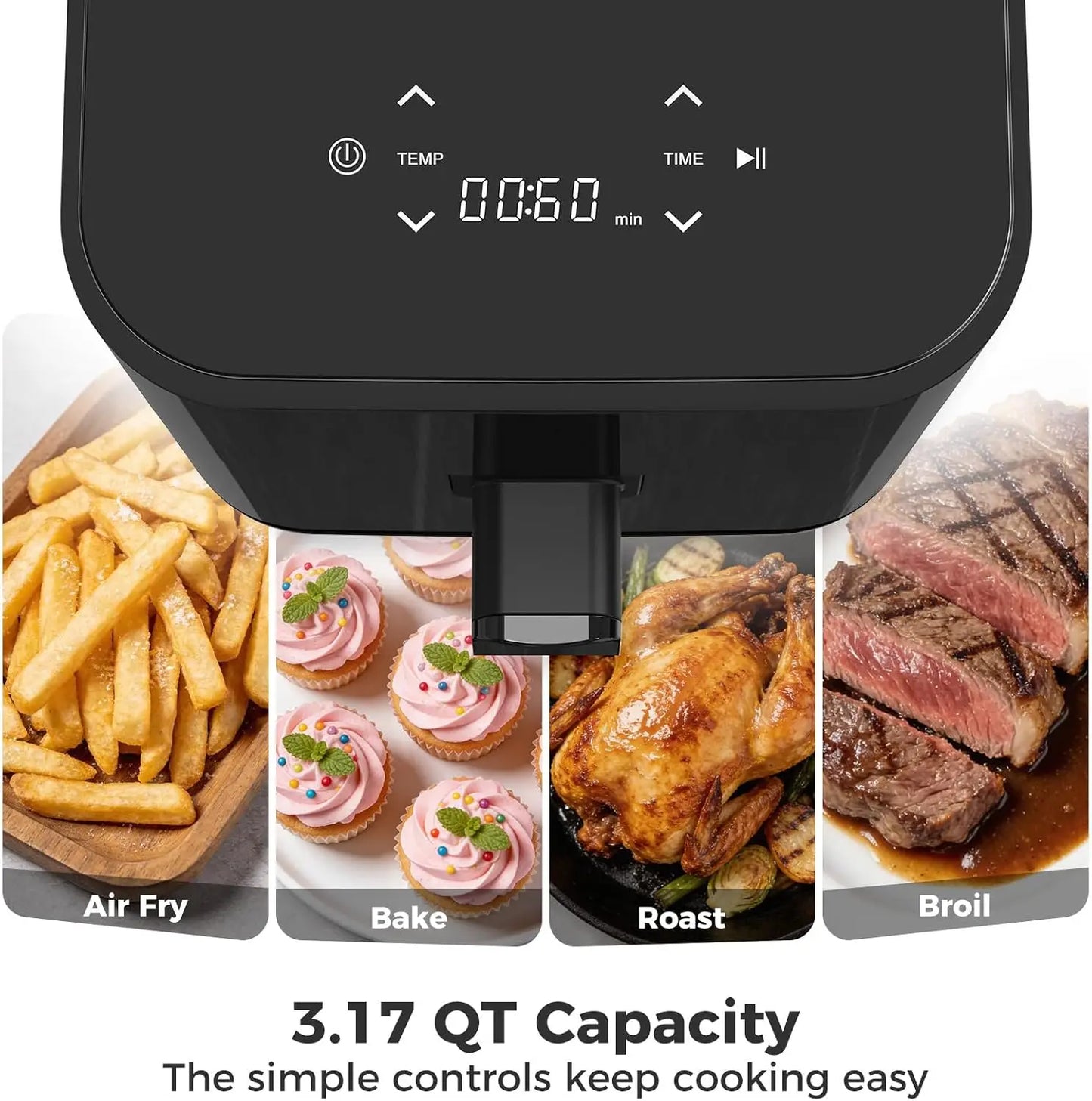 3QT Air Fryer, Small Air Fryer