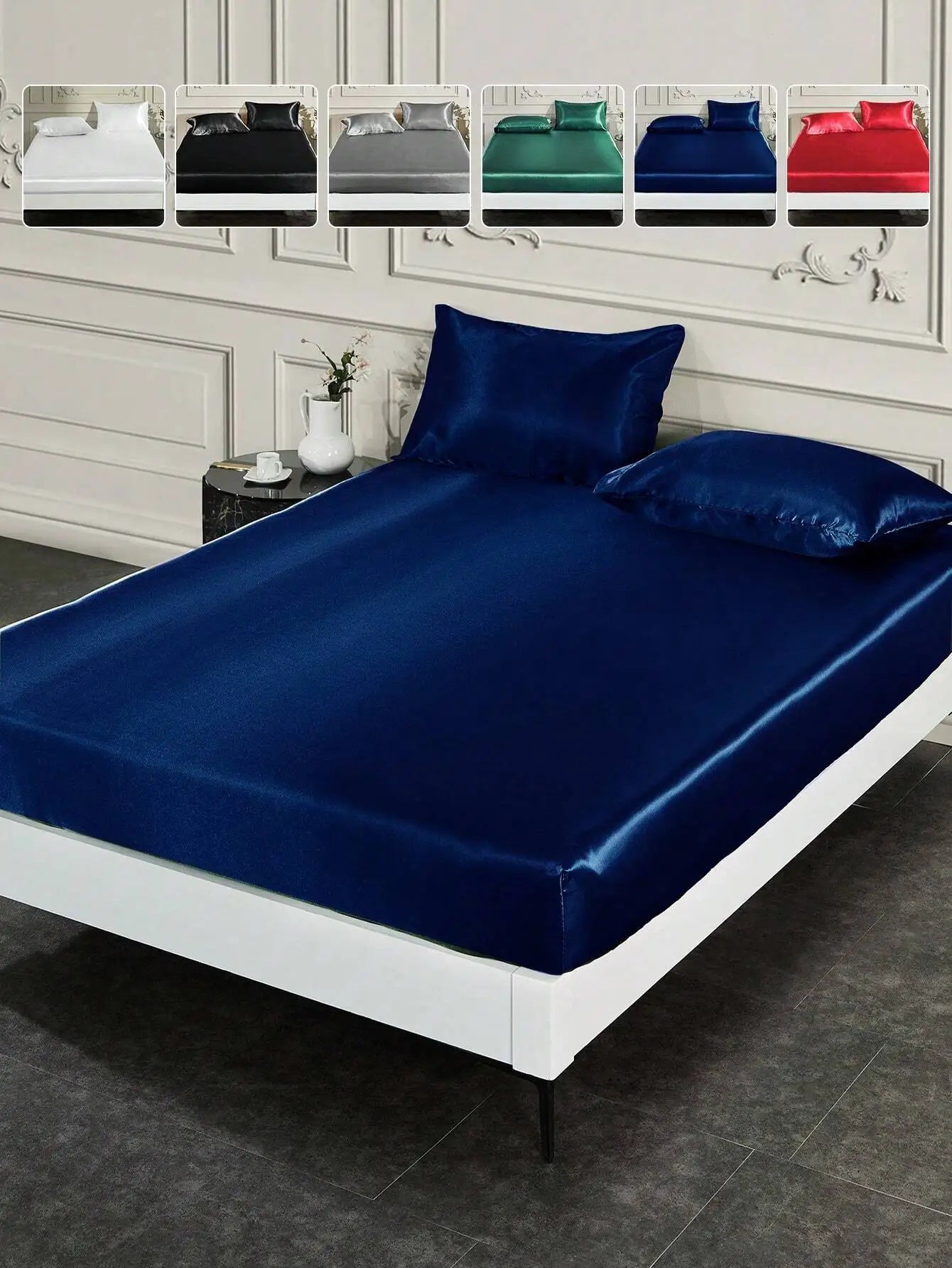 1pc Satin Fitted Sheet
