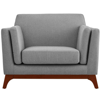 Mid-Century Upholstered Fabric Accent Arm Chair