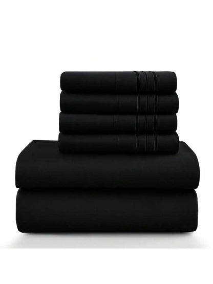 6-Piece Embroidered Bed Sheet Set