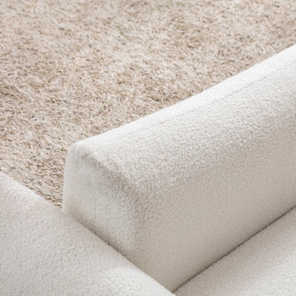 Floor Sofa Couch , Lambswool 2-Seat Sofas 88"