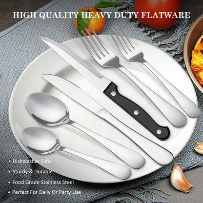 48PCS Flatware Set, High Quality Construction