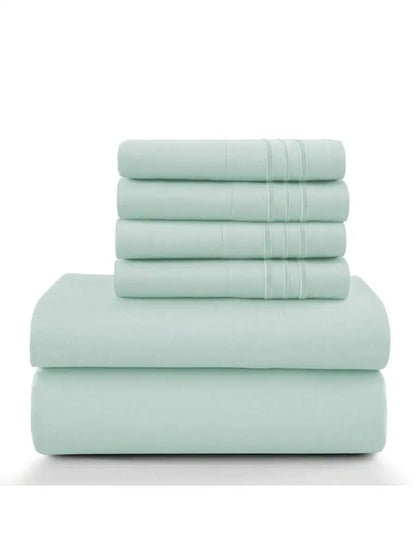 6-Piece Embroidered Bed Sheet Set