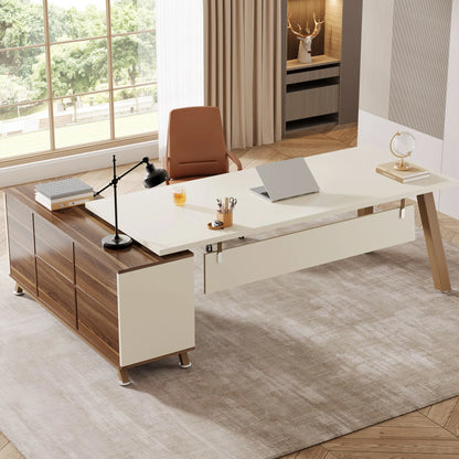 Tribesigns 78.7-Inch Executive Office Desk, L-Shaped Desk