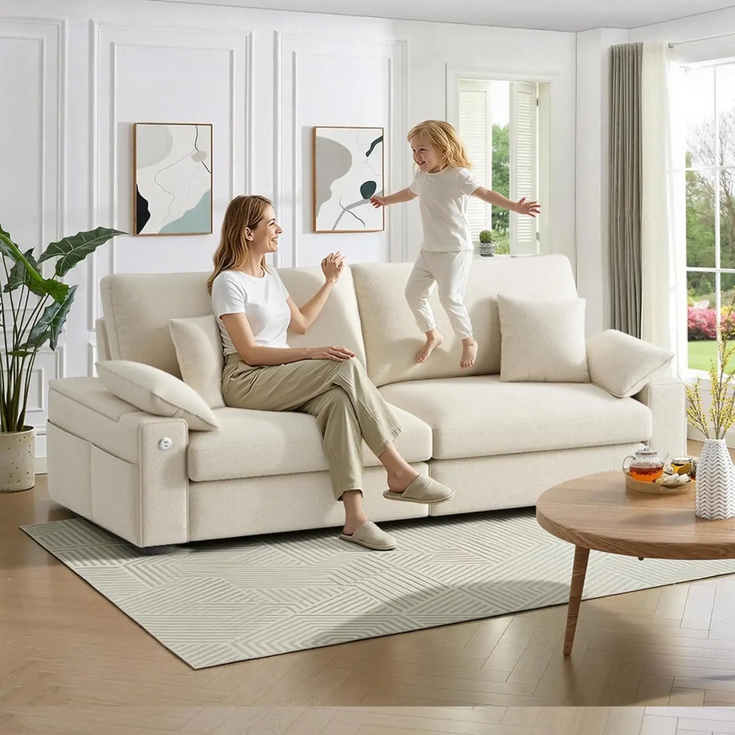 Modern 89 Inch Sofa