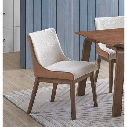Modern Walnut Finish 5-Piece Dining Set