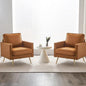A set of two armchairs, PU leather decorative