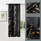 2pcs Luxury Marble Pattern Curtains with Rod Pocket, Blackout Curtains for Living Room, Bedroom, Home Decor, Window Curtains