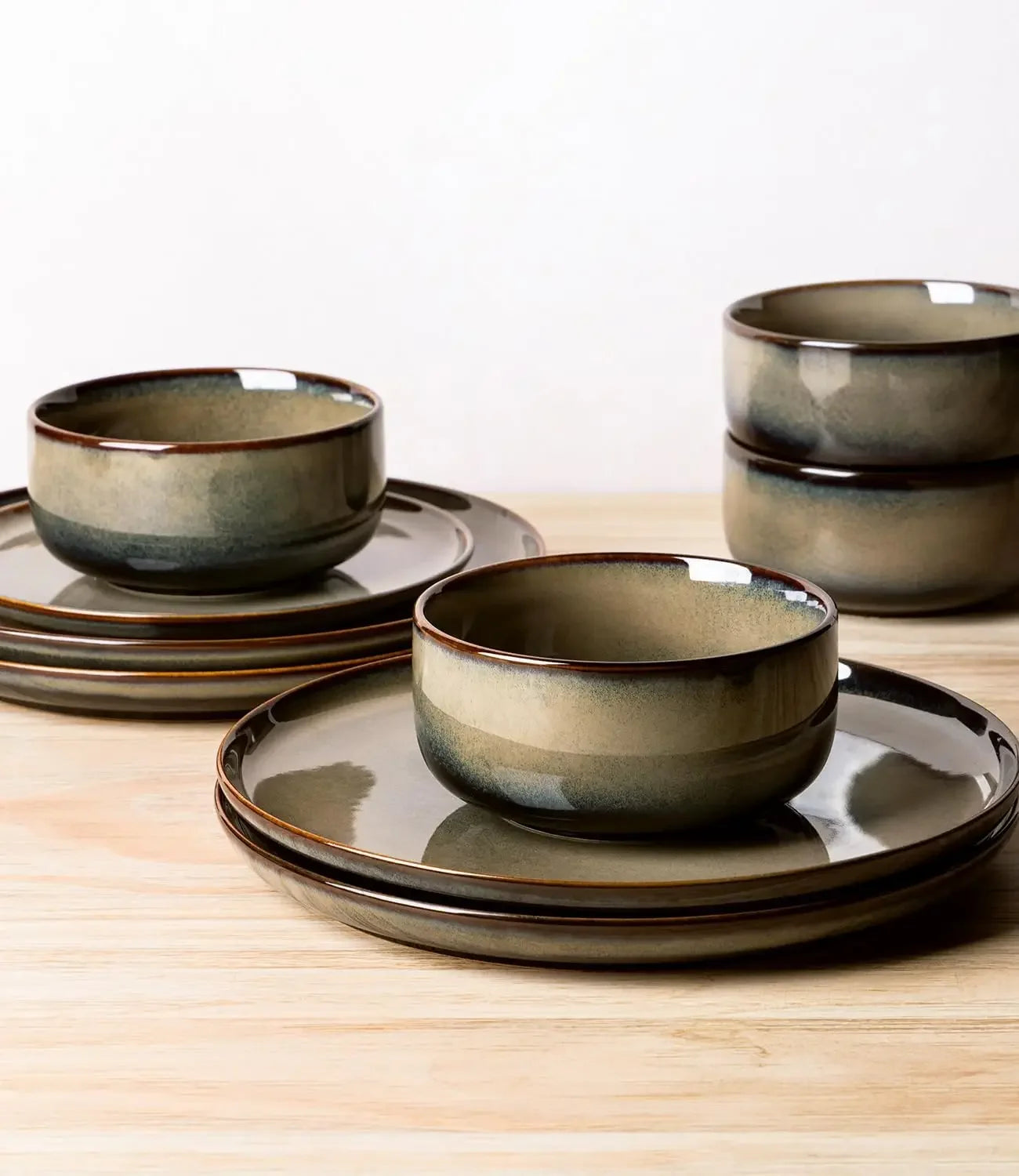 Ceramic Dinnerware Sets for 8,  Scratch Resistant