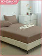1PC Solid Color Fitted Sheet