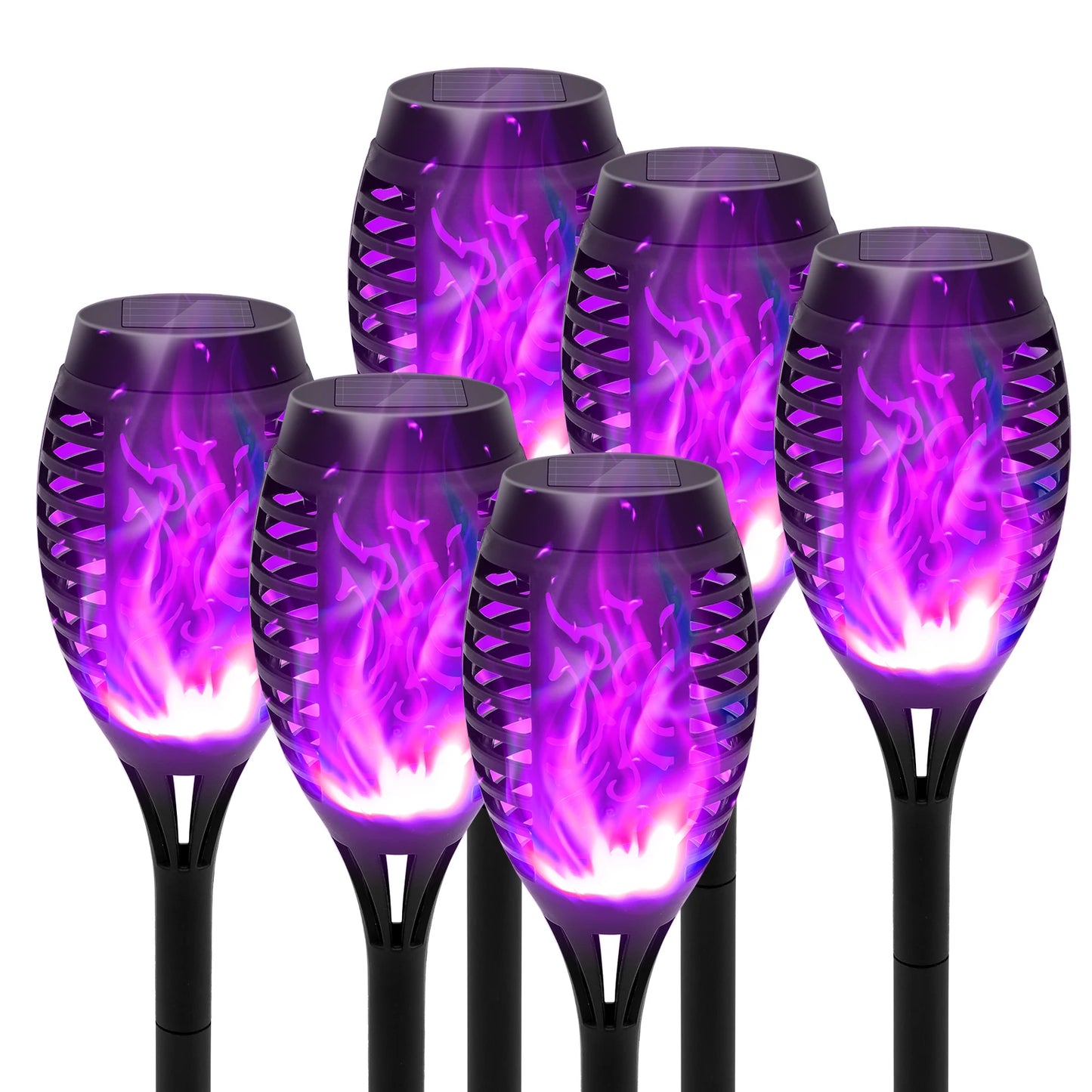 Green Solar Flame Light Outdoor with Flickering Flame
