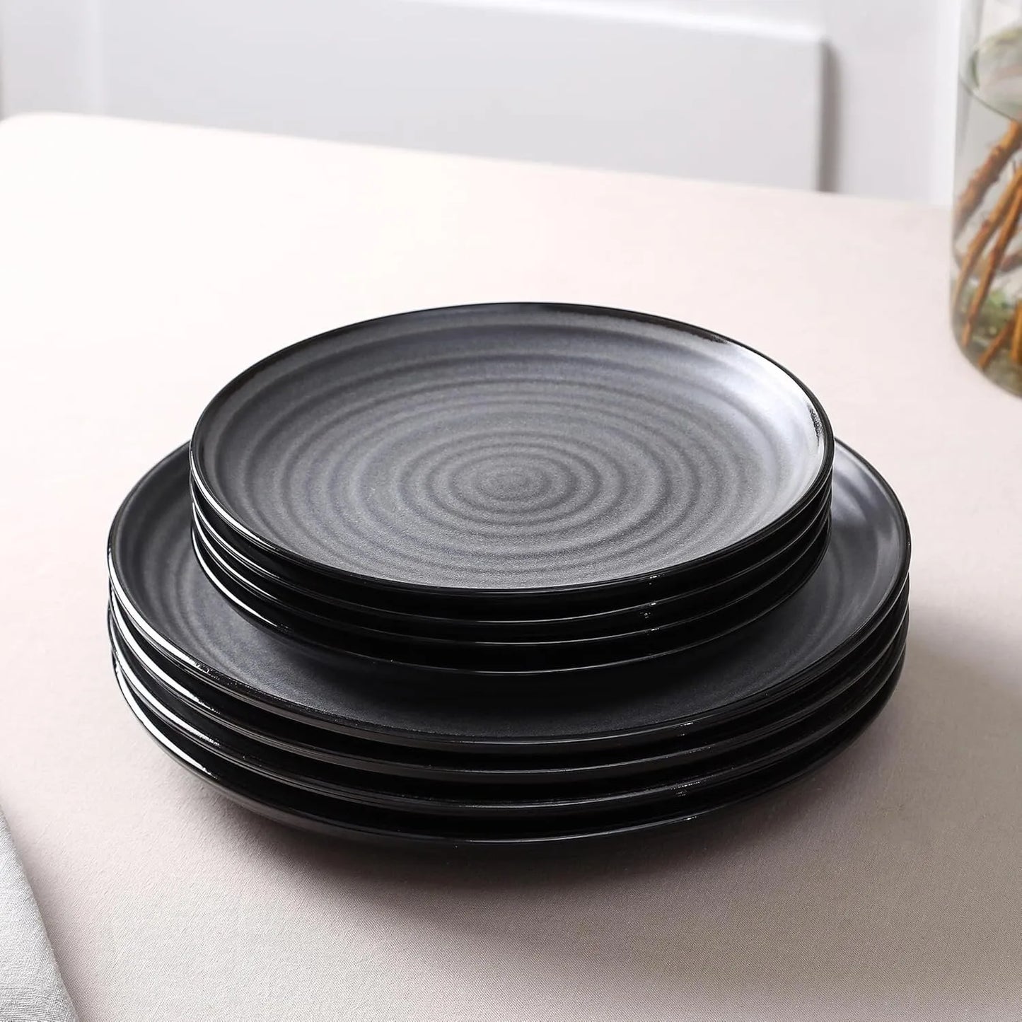 Ceramic Tableware Set12 Piece Stone Dinnerware Set