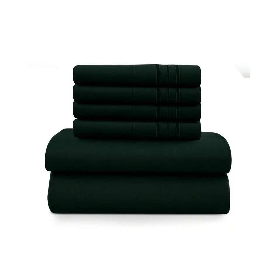 6-Piece Embroidered Bed Sheet Set