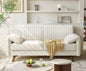 64.5" Loveseat Sofa, Chenille, with Padded Arms