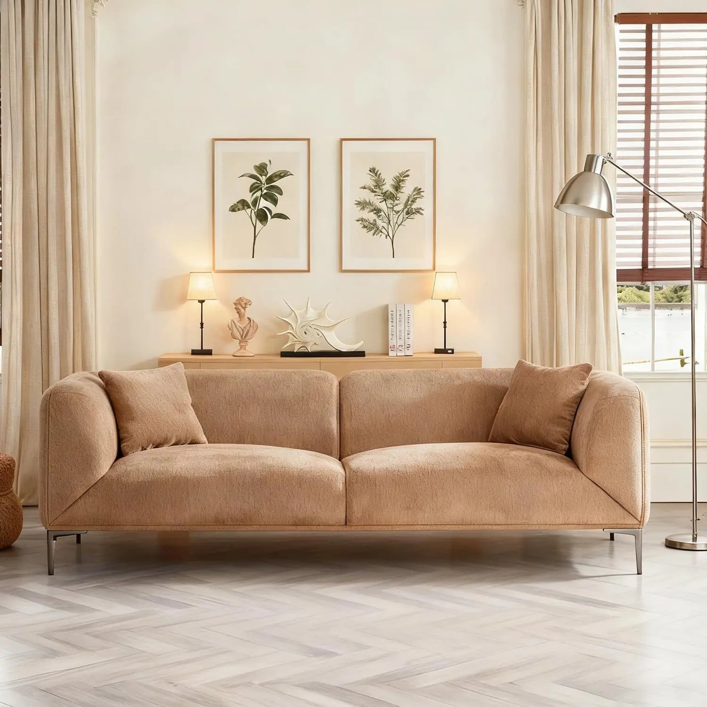82.7" Modern Couch Upholstered Boucle Sofa