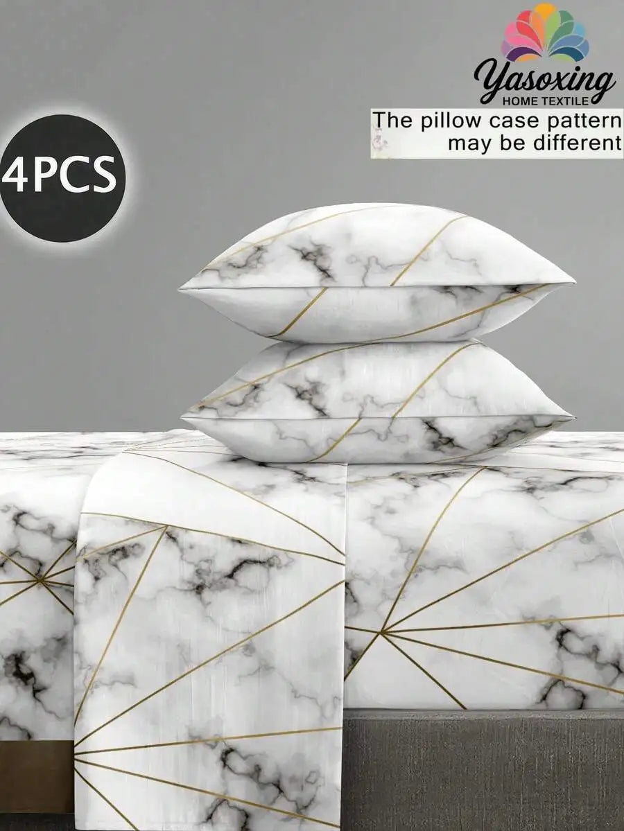 4-Piece Floral Microfiber Bedding Set