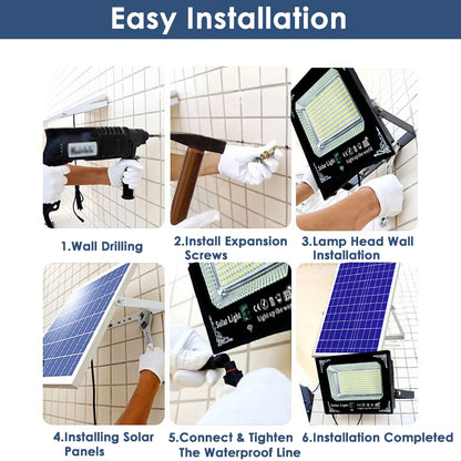 500W Led Solar Light High Bright 2 Head Flood Light