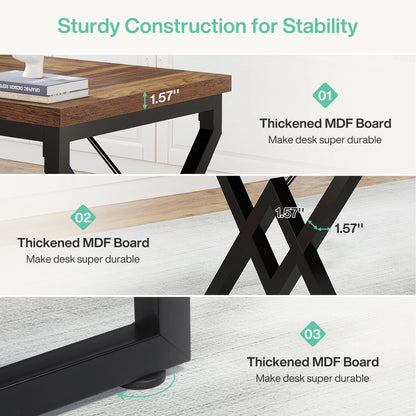 Tribesigns 63" Large Industrial Executive Desk