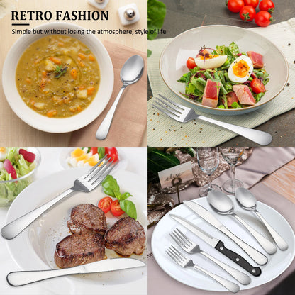 48PCS Flatware Set, High Quality Construction
