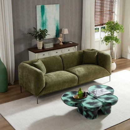 82.7" Modern Couch Upholstered Boucle Sofa