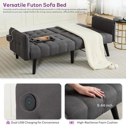 65in Convertible Futon Sofa Bed