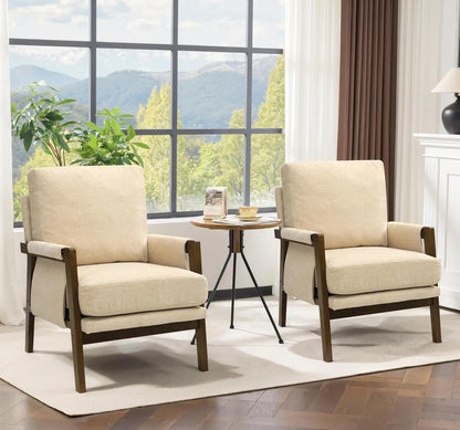 Accent Chairs Set of 2, Modern Arm Chairs