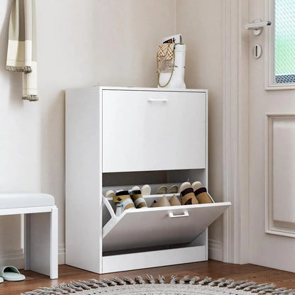 Shoe Cabinet with 2 or 3 Flip Drawers
