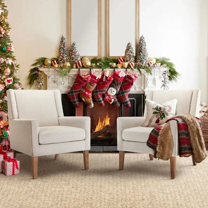 Modern Wingback Accent Chair, Set of 2
