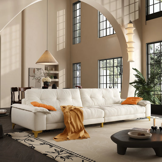 104.7" sectional Couch, mid-Century Modern 4-Seater