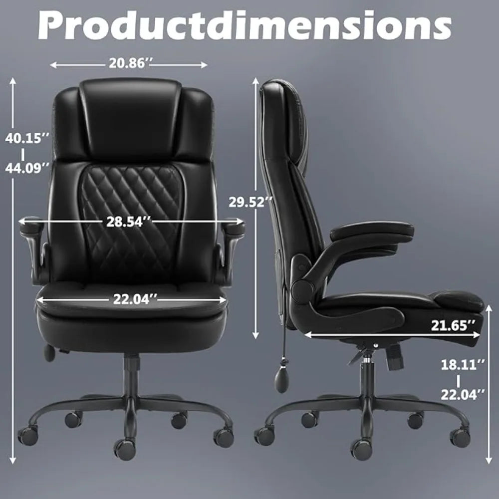 Heavy Duty, High Back Swivel Office Chair, Leather