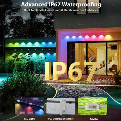 300FT Permanent Outdoor Lights Smart Eave Lights DIY Color Changing