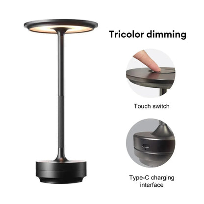 LED  Lamp, USB Touch Dimming Metal Recharge Night Light