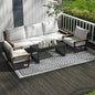 Aluminum Outdoor Furniture with Coffee Table,5 Seats Patio Furniture Set