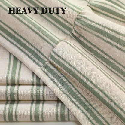 Farmhouse Shower Curtain, Linen Blend Natural Fabric