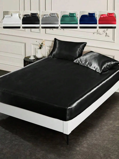 1pc Satin Fitted Sheet