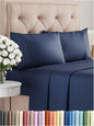 4PCS Cooling Luxury Bedding Set, Embroidered Pillowcases
