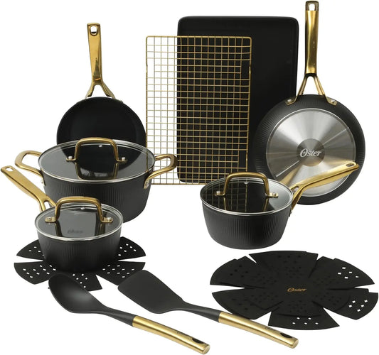16 Piece Aluminum Kitchen Cookware Set