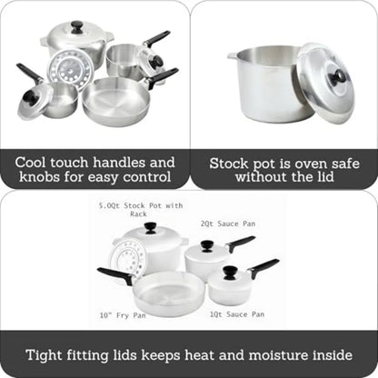 8-Piece Cast Aluminum Cookware Set