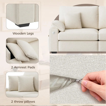 Modern 89 Inch Sofa