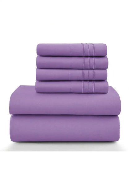 6-Piece Embroidered Bed Sheet Set