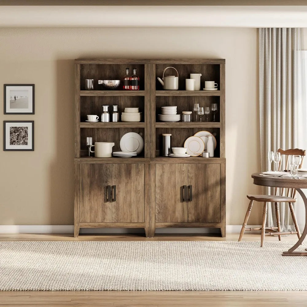 74" Tal Farmhouse Bookcase, Wooden