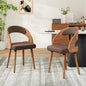 Modern Wood Dining Chairs Set of 4 Upholstered