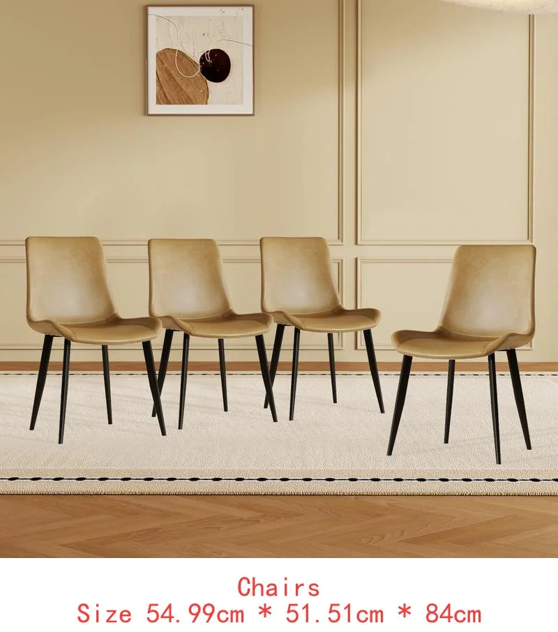 71" Rectangular Dining Table with Centered Stone Top