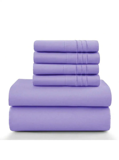 6-Piece Embroidered Bed Sheet Set