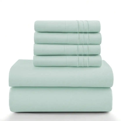 6-Piece Embroidered Bed Sheet Set