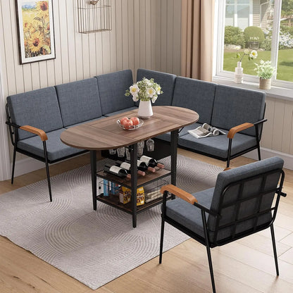 Corner Dining Set Folding Table 3pc, Customized
