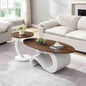 Modern Nest Coffee Table, Oval Table Top