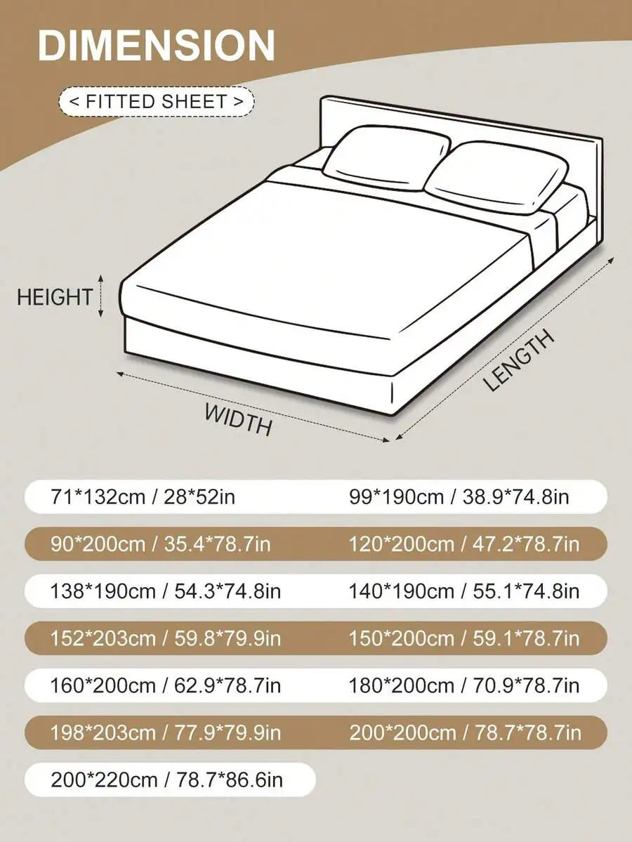 1pc Satin Fitted Sheet