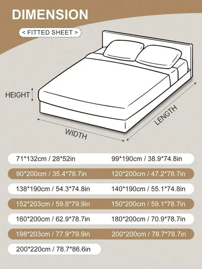 1pc Satin Fitted Sheet