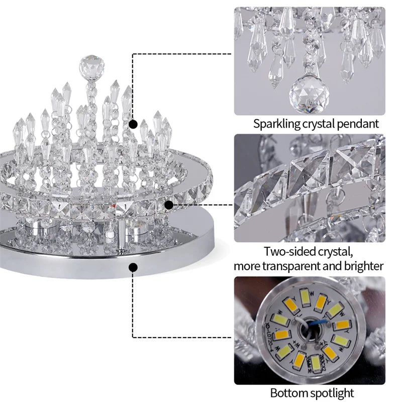 Luxury Crystal Ceiling Lamp, Modern, Hanging Decor